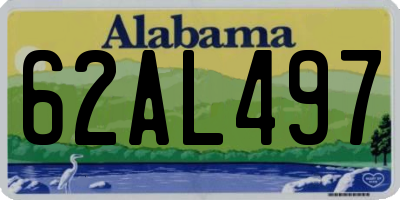 AL license plate 62AL497