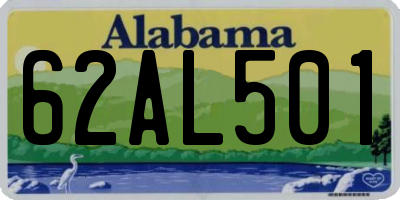 AL license plate 62AL501