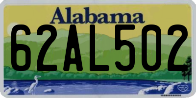 AL license plate 62AL502