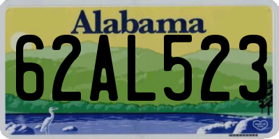 AL license plate 62AL523