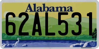 AL license plate 62AL531
