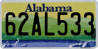 AL license plate 62AL533