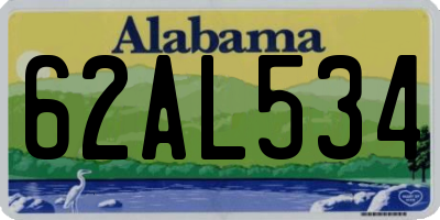 AL license plate 62AL534