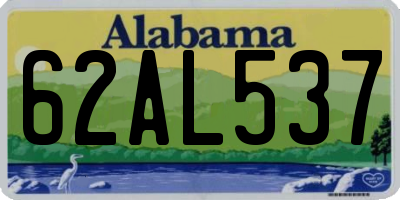 AL license plate 62AL537