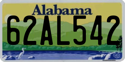 AL license plate 62AL542
