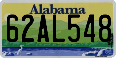 AL license plate 62AL548