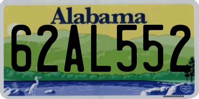 AL license plate 62AL552