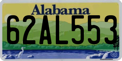 AL license plate 62AL553