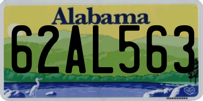 AL license plate 62AL563
