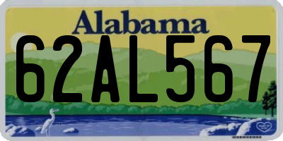 AL license plate 62AL567