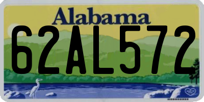 AL license plate 62AL572