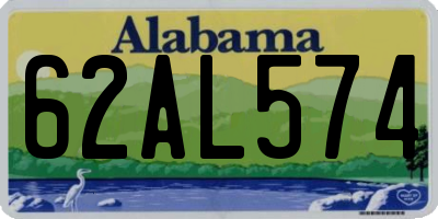 AL license plate 62AL574