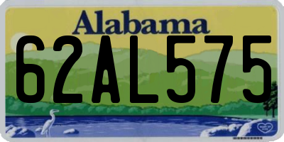AL license plate 62AL575