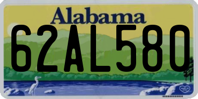 AL license plate 62AL580