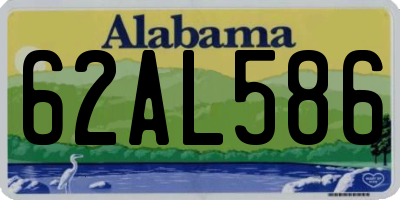 AL license plate 62AL586