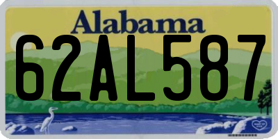 AL license plate 62AL587