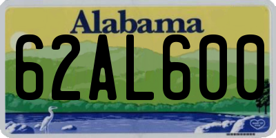 AL license plate 62AL600