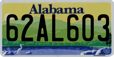 AL license plate 62AL603