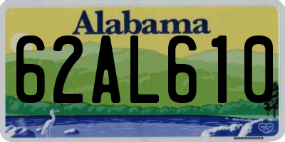 AL license plate 62AL610