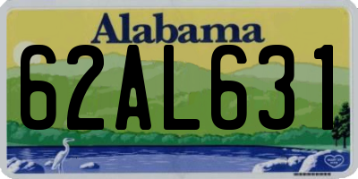 AL license plate 62AL631