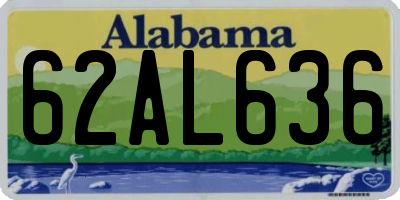 AL license plate 62AL636