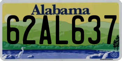 AL license plate 62AL637