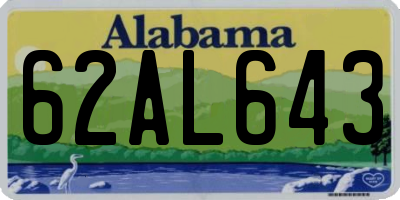 AL license plate 62AL643