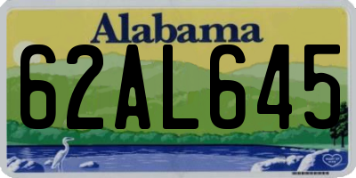 AL license plate 62AL645