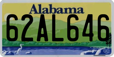 AL license plate 62AL646