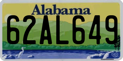 AL license plate 62AL649
