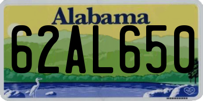 AL license plate 62AL650