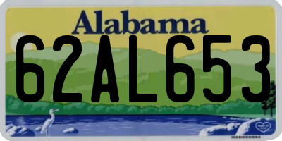 AL license plate 62AL653