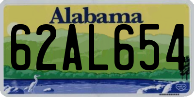 AL license plate 62AL654