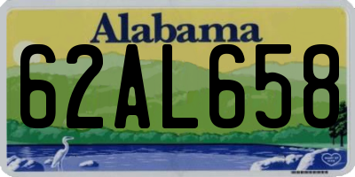 AL license plate 62AL658