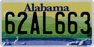 AL license plate 62AL663