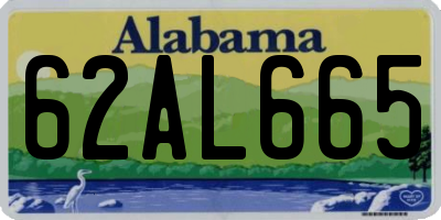AL license plate 62AL665