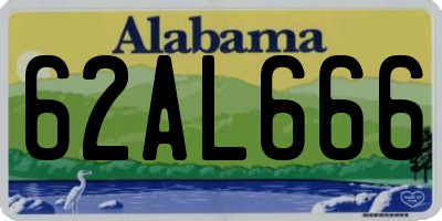 AL license plate 62AL666