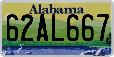 AL license plate 62AL667