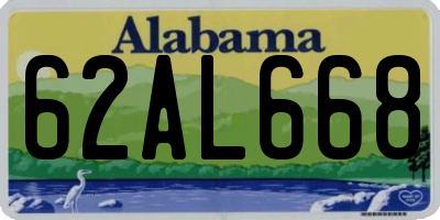 AL license plate 62AL668