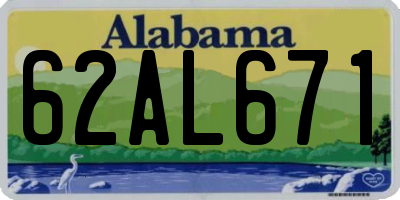 AL license plate 62AL671