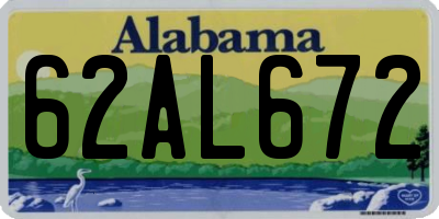 AL license plate 62AL672