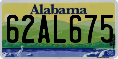 AL license plate 62AL675
