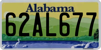 AL license plate 62AL677