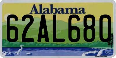 AL license plate 62AL680