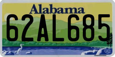 AL license plate 62AL685