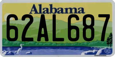 AL license plate 62AL687