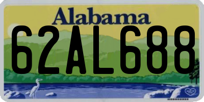 AL license plate 62AL688