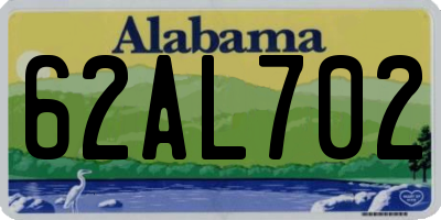 AL license plate 62AL702