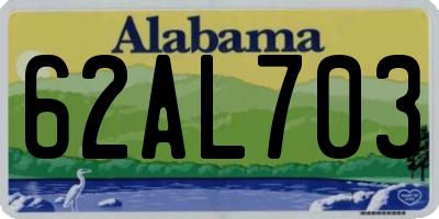 AL license plate 62AL703