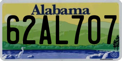 AL license plate 62AL707